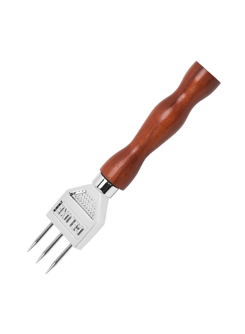 Stainless Steel Ice Chisel Three-Pronged Ice Cone Bar Ice Crushing Tool Ice Hockey Ice Cone-Stainless Steel Classic - Image 1